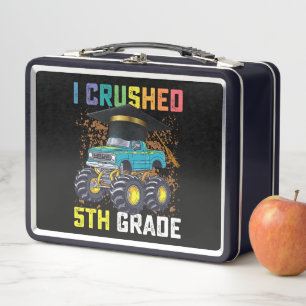 I Crushed 5th Grade Monster Truck Abschluss Metall Brotdose
