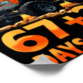 I Crushed 67 + 33 Days Of School Monster Truck Boy Poster (Ecke)