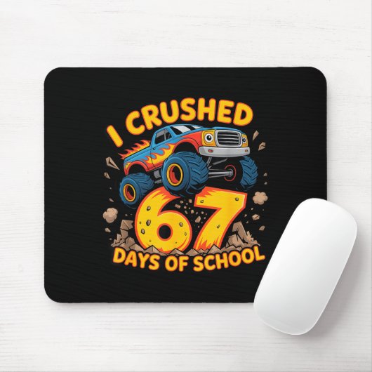 I Crushed 67 Days Of School 67th Day Of School Boy Mousepad (Mit Mouse)