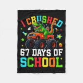 I Crushed 67 Days Of School Funny Six Seven Meme B Fleecedecke (Vorderseite)