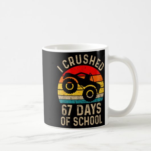 I Crushed 67 Days Of School Funny Six Seven Meme B Kaffeetasse (Rechts)