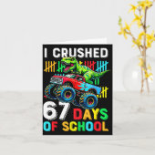 I Crushed 67 Days Of School Funny Six Seven Meme B Karte (Gelbe Blume)
