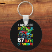 I Crushed 67 Days Of School Funny Six Seven Meme B Schlüsselanhänger (Vorderseite)