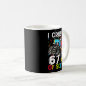 I Crushed 67 Days Of School Funny Students Teacher Kaffeetasse (VorderseiteRechts)