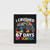 I Crushed 67 Days Of School Kids Back To School Fu Karte (Gelbe Blume)