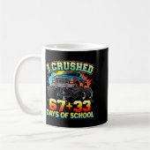 I Crushed 67 Days Of School Monster Truck 100 Days Kaffeetasse (Links)