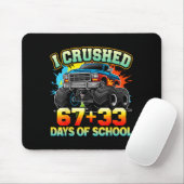 I Crushed 67 Days Of School Monster Truck 100 Days Mousepad (Mit Mouse)