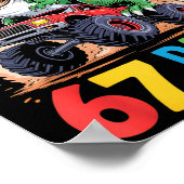 I Crushed 67 Days Of School Monster Truck Dinosaur Poster (Ecke)