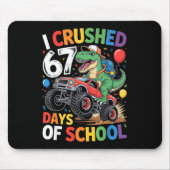 I Crushed 67 Days Of School Shirts Dino Students 6 Mousepad (Vorne)