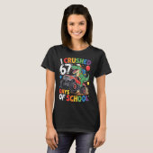 I Crushed 67 Days Of School T Rex Monster Truck Di T-Shirt (Vorne ganz)