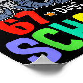 I Crushed 67th Day Of School Monster Truck 67 Days Poster (Ecke)