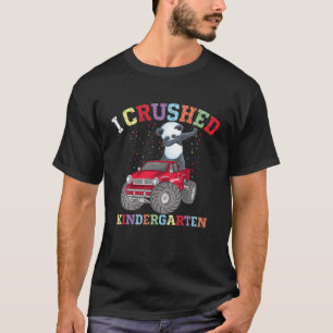 I Crushed Kindergarten Dabbing Panda Truck Graduat T-Shirt