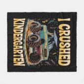 I Crushed Kindergarten Monster Truck Abschluss Fleecedecke (Vorderseite (Horizontal))