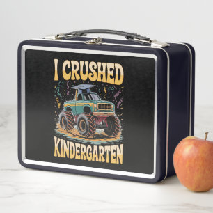 I Crushed Kindergarten Monster Truck Abschluss Metall Brotdose