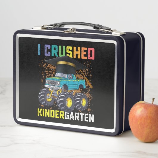 I Crushed Kindergarten Monster Truck Abschluss Metall Brotdose (Beispiel)