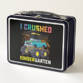 I Crushed Kindergarten Monster Truck Abschluss Metall Brotdose (Vorderseite)