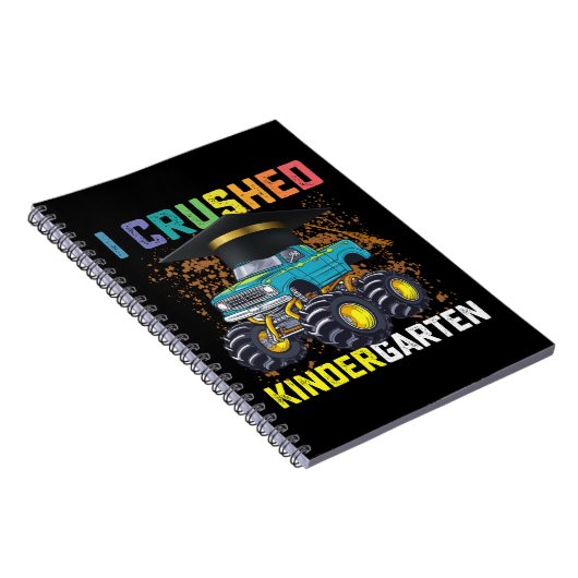 I Crushed Kindergarten Monster Truck Abschluss Notizblock (Rechte Seite)