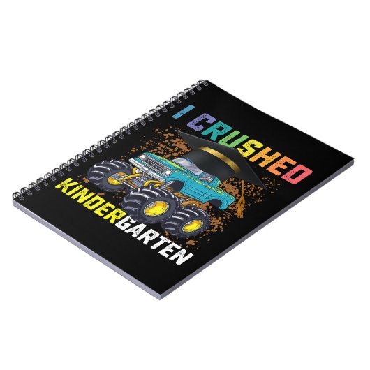 I Crushed Kindergarten Monster Truck Abschluss Notizblock (Linke Seite)