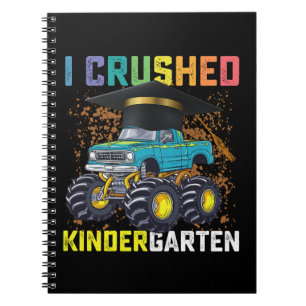 I Crushed Kindergarten Monster Truck Abschluss Notizblock