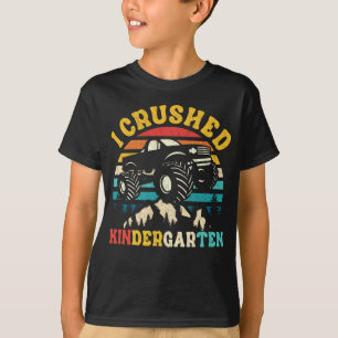 I Crushed Kindergarten Monster Truck Abschluss T-Shirt