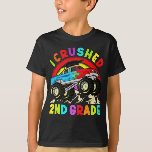 I Crushed Monster Truck Graduation Cap T-Shirt (Vorderseite)