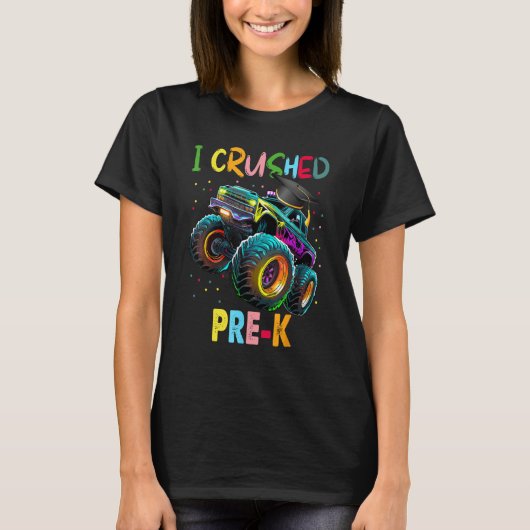 I Crushed Pre-K Monster Truck Graduation Shirt Boy (Vorderseite)