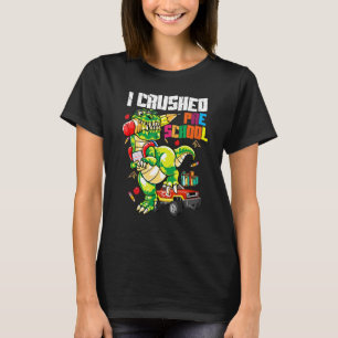I Crushed Preschool Dinosaur Rex Kinder Klasse Gra T-Shirt