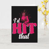 I`d Hit That Funny Boxing Gift For Kickboxing Woma Karte (Gelbe Blume)