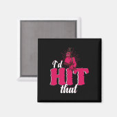 I`d Hit That Funny Boxing Gift For Kickboxing Woma Magnet (Vorderseite/Rückseite)