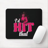 I`d Hit That Funny Boxing Gift For Kickboxing Woma Mousepad (Mit Mouse)
