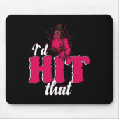 I`d Hit That Funny Boxing Gift For Kickboxing Woma Mousepad (Vorne)