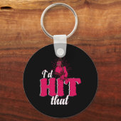 I`d Hit That Funny Boxing Gift For Kickboxing Woma Schlüsselanhänger (Vorderseite)