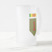 I.D. mit Vietnam Service Ribbon Mattglas Bierglas (VorderseiteRechts)