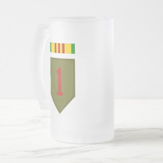 I.D. mit Vietnam Service Ribbon Mattglas Bierglas (Vorderseite Links)