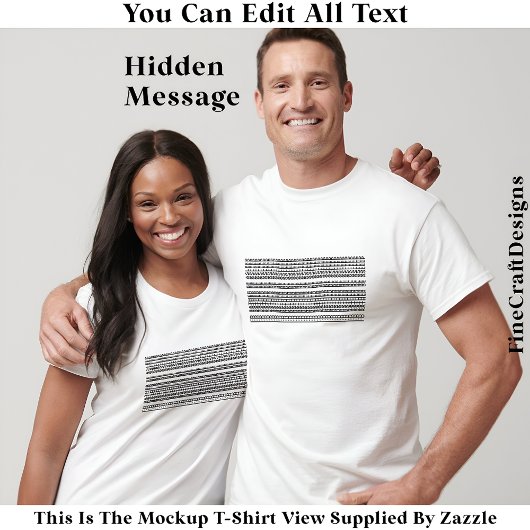 I’d Rather Be Asleep Hidden Message 086 Funny  T-Shirt