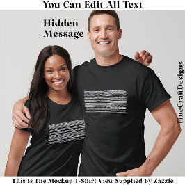 I’d Rather Be At Home Hidden Message 084W Funny T-Shirt