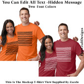 I’d Rather Be At Home Hidden Message 084WM Funny T-Shirt