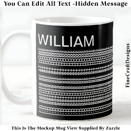 I’d Rather Be At Home & Name Hidden Message 085 Kaffeetasse