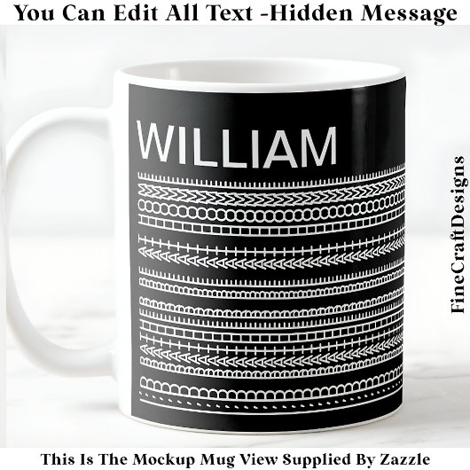 I’d Rather Be At Home & Name Hidden Message 085 Kaffeetasse