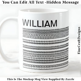 I’d Rather Be At Home & Name Hidden Message 085 Kaffeetasse