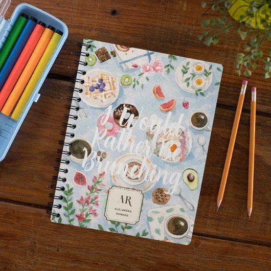 I’d Rather Be Brunching | Custom Monogram Notizblock