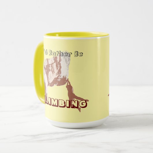 I’d Rather Be Climbing Mug Tasse (Vorderseite Links)