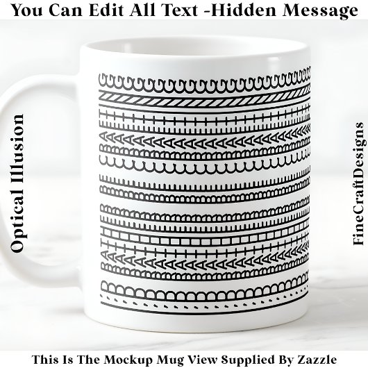 I’d Rather Be Crafting Hidden Message 087 Funny Kaffeetasse