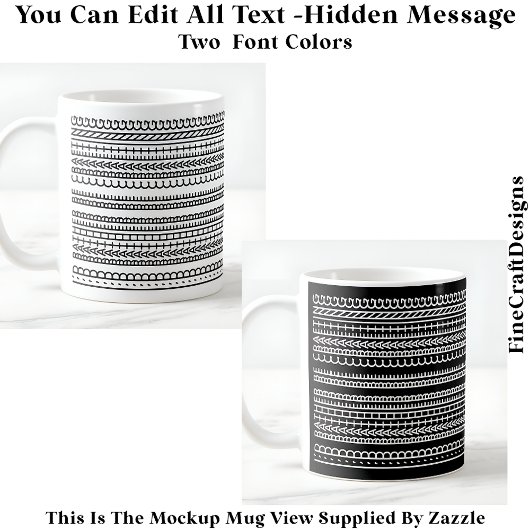 I’d Rather Be Crafting Hidden Message 087W Quote Kaffeetasse