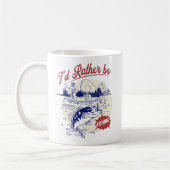 I’d Rather Be Fishing, Funny Fishing Saying Kaffeetasse (Links)