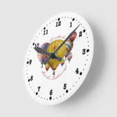 I d’Rather Be Hot Air Ballooning Clock Runde Wanduhr (Winkel)