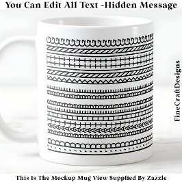 I’d Rather Be Knitting Hidden Message 089B Novelty Kaffeetasse