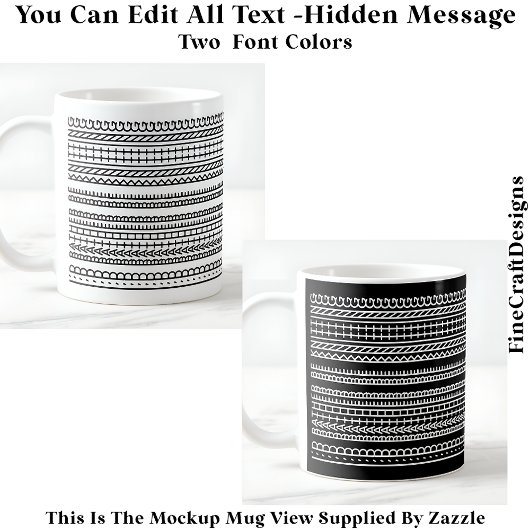 I’d Rather Be Knitting Hidden Message 089B Novelty Kaffeetasse