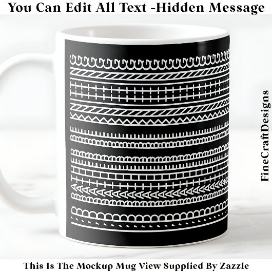 I’d Rather Be Knitting Hidden Message 089W Novelty Kaffeetasse
