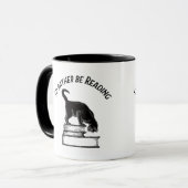 I’d Rather Be Reading / Writing – Cat Mug Tasse (Vorderseite Links)